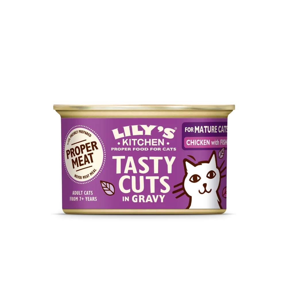 Chicken with Fish Tasty Cuts in Gravy for Mature Cats (85g)