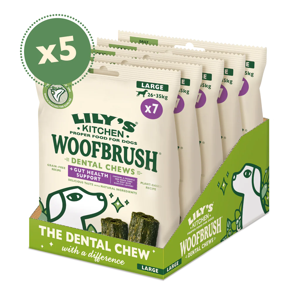Large Woofbrush Gut Health Dental Chew Multipacks (5 x 329g)