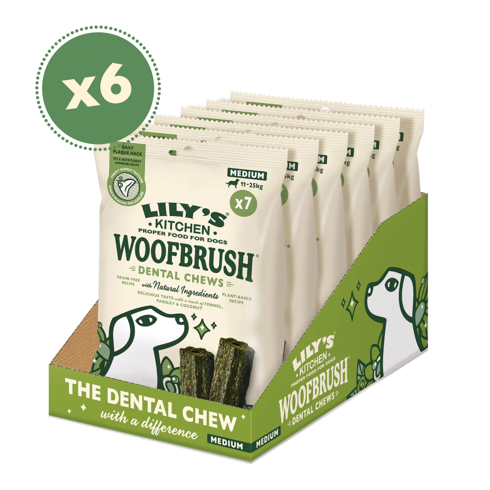 Medium Woofbrush Dental Chew Multipacks (6 x 196g)