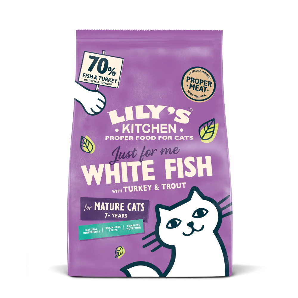 White Fish with Turkey & Trout Senior Dry Food (800g)